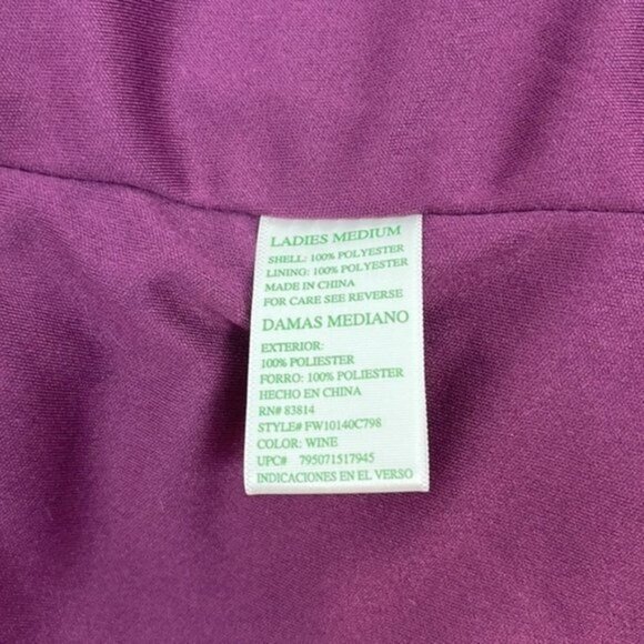 GreenTea Purple & White Sherpa Vest Size M - Picture 7 of 10